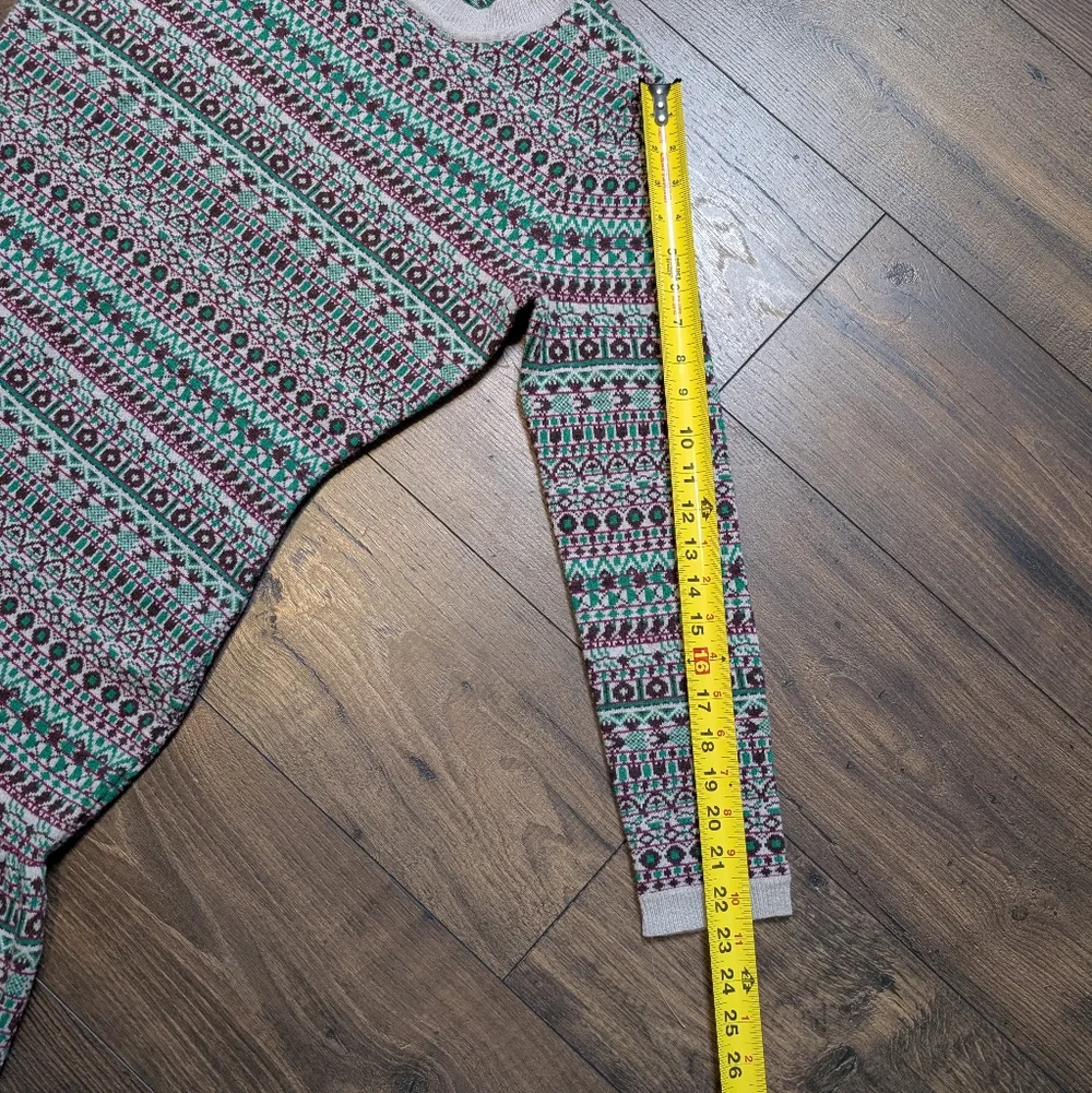 Joie Green Cream‎ Purple Patterned Long Sleeve Maxi Dress Dress Size Small